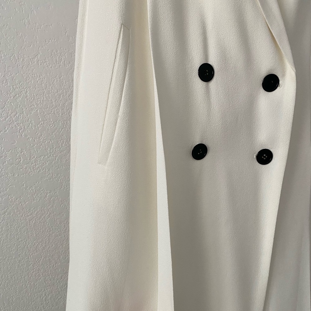 white dress with black buttons - Picture 7 of 10